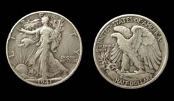 Walking Liberty Silver Half Dollar, 1941, Beautiful!